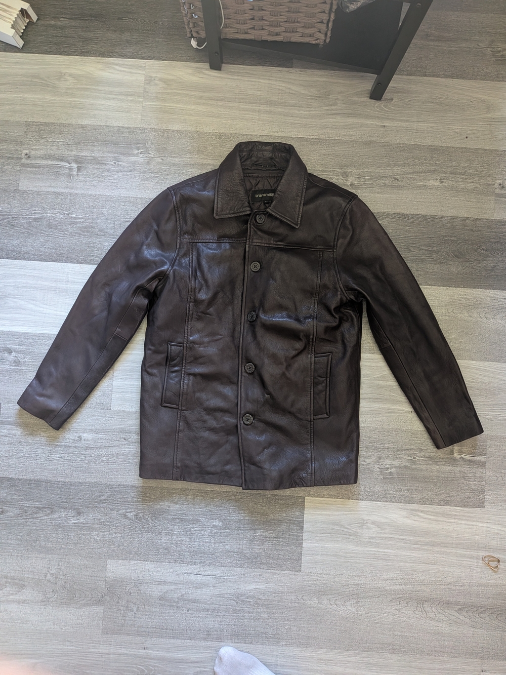Transmission Brown Leather Jacket